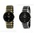 eglob Round Dail Gold And Silver Metal StrapMens Quartz Watch For Men