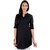 Short Kurti From Estyle With Fold up Sleeves - Black