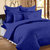 Ahmedabad Cotton Premium Sateen Weave King Size Striped Bedsheet With 2 Pillow Covers (9Ft X 9Ft) - Royal Blue