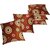 velvet round print rust 5 pcs set 16 x 16 inches
