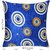 velvet round print BLUE 5 pcs set 16 x 16 inches