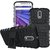 Tough Hybrid Back Cover Case with Kickstand for Moto G Plus 4th Gen (G4 Plus / 4th Generation) - Black Color