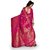 Holyday Women's Poly cotton Self design Saree, Pink (Sharma_Beauty_Pink)