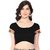Triveni Pretty Black Art Silk Unstitched Blouse