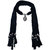 California Black Marbal Necklace scarf Pendant scarf Stole Muffler WpScarf108BlkMrbl