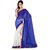 Sareeka Sarees Blue Chiffon Lace Saree With Blouse