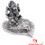Ganesh Sitting On Leaf Silver Finish God Idol 92.5 Silver Oxidized Finish Gift For Diwali, Wedding, Anniversary