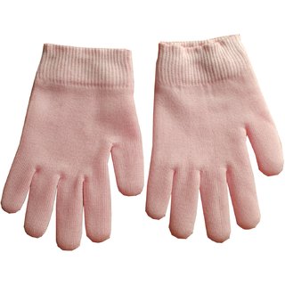 Importikah Pink Moisturize Gel Spa Gloves Soften Repair Cracked Skin Treatment (Pink)
