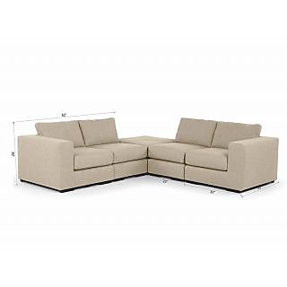 Gioteak Gliss Modular 4 seater adjustable sofa set with corner...