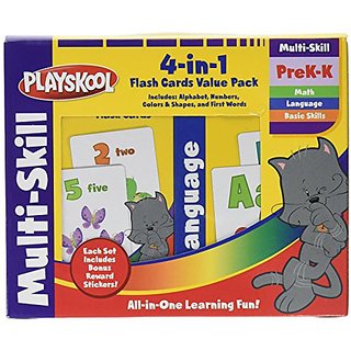 Buy Playskool Flash Cards Value Pack - Alphabet / First Words / Shapes ...