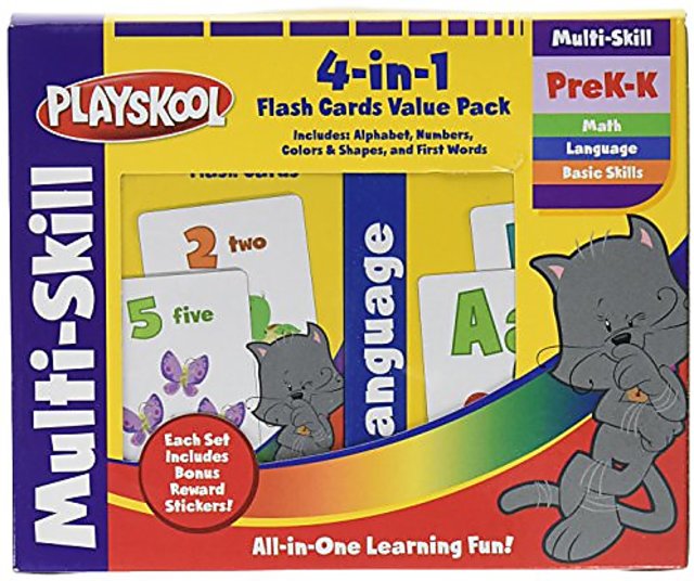 Buy Playskool Flash Cards Value Pack - Alphabet / First Words / Shapes ...