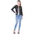 Raabta Black Faux Leather Jacket