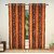 Ganpati 2 Piece Polyester Door Curtain - 7 ft, Brown
