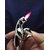 Jaguar Jet Flame Butane Silver Metal Cigarette Lighter