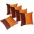 Zikrak Exim Orange  Abstract Cushion cover ( Pack of 5 30X30cm )