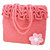 ladies bag market bag crochet purse gift  hand  made    light red  white