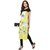 Janasya Yellow Printed Polyester Straight Kurti