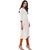Janasya White Plain Crepe Stitched Kurti