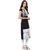 Janasya Black Printed Crepe Straight Kurti