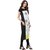 Janasya White Printed Crepe Straight Kurti