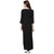 Janasya Black Plain Crepe Straight Kurti