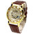 Round Gold Dial Men's Trasfarnt Watches