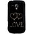 Fuson Black Designer Phone Back Cover Samsung Galaxy S Duos S7562 (Tangled Hearts)