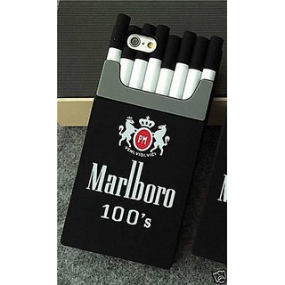 Buy ACCWORLD 3D Silicone Cigarette Box Shaped Marlboro Back Cover Case for Iphone  7 (Black) Online @ ₹370 from ShopClues