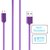 Vivo Y51L Data Cable micro usb / Nylon Braided Micro USB Cable / with fast charging by small candy -Purple