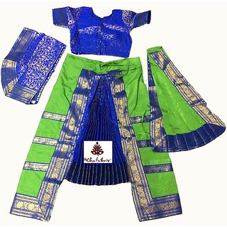 BHARATANATYAM READYMADE GREEN colour PROFESSIONAL COSTUME