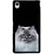 Fuson Designer Phone Back Case Cover Sony Xperia M4 Aqua( Blue-Eyed Cat With Furs )