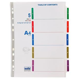 Buy Solo Multicolour Separator File- Pack Of 10 Online @ ₹331 from ...