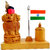 Gangamani Fashions Wooden Ashoka Pen Holder + Flag + Pin Holder