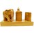 Gangamani Fashions Wooden Carving Elephant + Pin Holder and Two Pen Holder