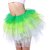 Anleolife 12 inch Running Tutu Skirt Kids Adults Girl Glitter Ballet Tutus 5 Layered (green Fluorescence White)