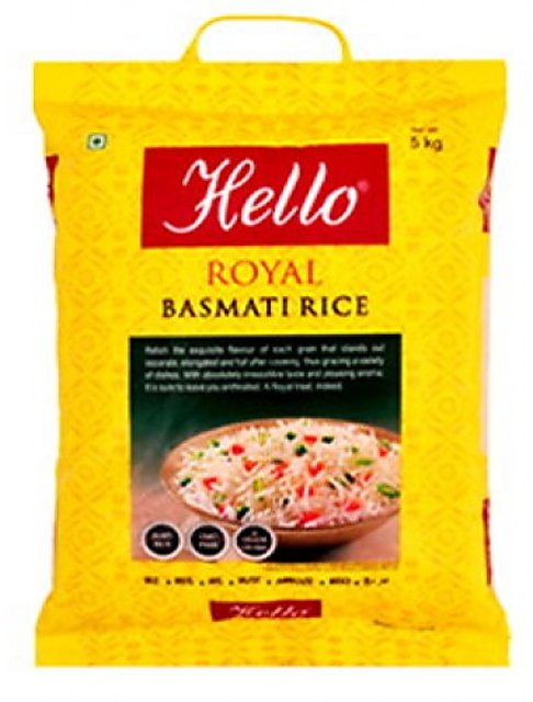 Hello Basmati Rice - Royal, 5 kg Pouch