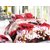 Flano 3D Reactive Printed Double Bedsheet with 2 pillow cover ( 3d-02  )