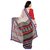 Aaina Black & Cream Chiffon Embroidered Saree With Blouse
