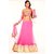 Bawree Designer Lehenga Cholis Neon Pink Net with SilkBlouse Wedding Wear -44932
