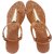 Gani Footwear Ladies Sandal Tan Sandal  Brown Tan and Gold