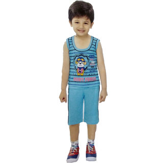 Sleeve Less T- Shirt and chaddi for kids