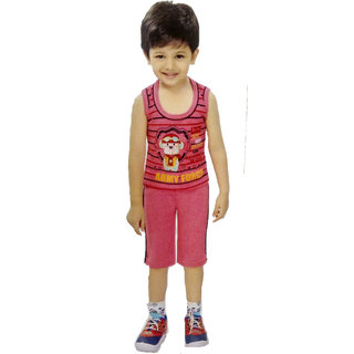 Sleeve Less T- Shirt and chaddi for kids