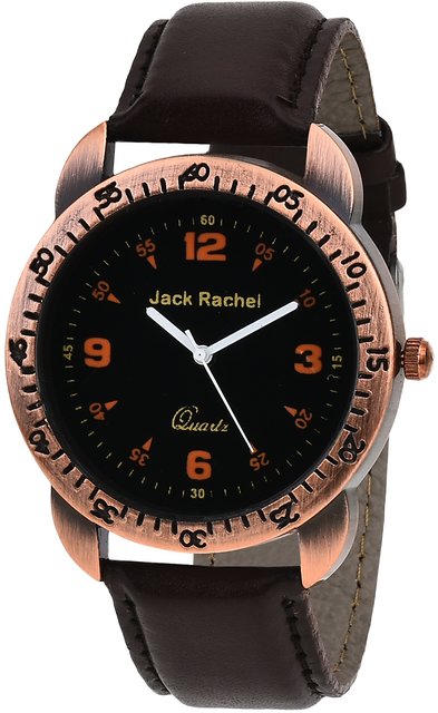 Buy Jack rachel men's brown synthetic leather analog watch JRF48 Online ...