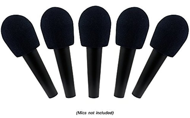 Buy GLS Audio Mic Windscreens - Black Microphone Windscreen - Mike Wind ...