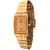 HMT Rectangle Dial Gold Metal Strap Men Quartz Watch for Men