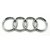 LOGO AUDI CAR REAR EMBLEM BADGE MONOGRAM EXCELLENT QUALITY 3M TAPE AT BACK size 20cm