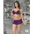 Womens 3pc Bra Panty  Micro Mini Skirt 5293 Wine Daily Lingerie Night Lingerie Set Lounge Wear Fun Babydoll Bed Dress