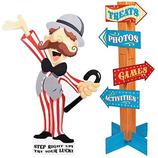 Buy Carnival Games Room Decor - Ringmaster with Direction Sign Standup ...