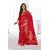 Sareeka Sarees Red Banarasi Silk Printed Saree With Blouse