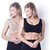 Women's Sport Beige,Black Bra-Combo of 2